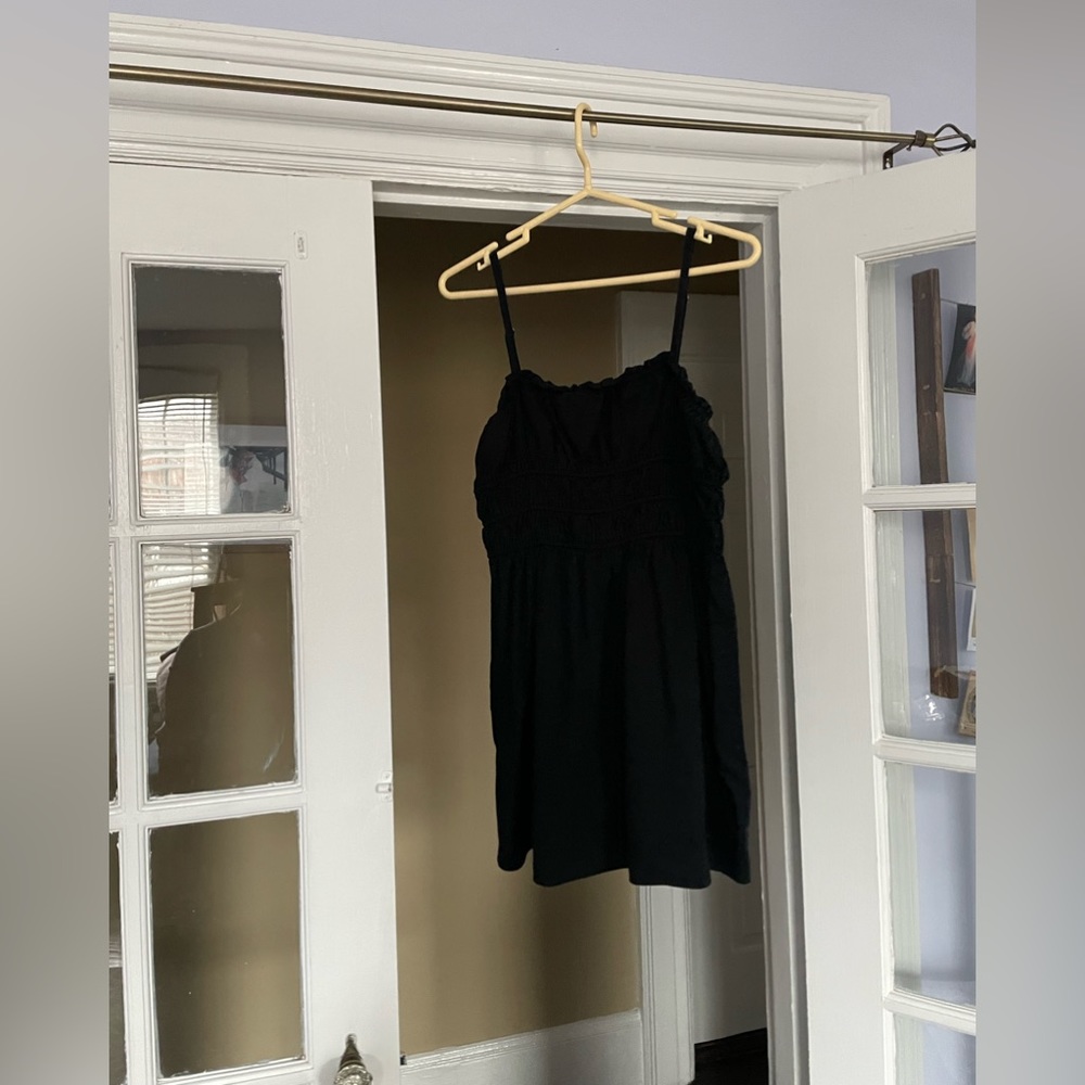 black mini dress